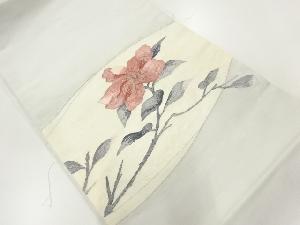 アンティーク すくい織 枝花模様織り出し袋帯(材料)